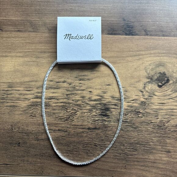 Madewell Jewelry - NWT Madewell Silver tone Choker Necklace 15.5-18.5”